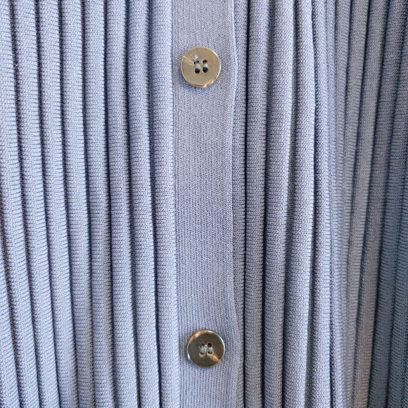 Theory Blue Ribbed Cardigan - Picture 2 of 10